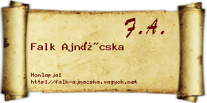Falk Ajnácska névjegykártya