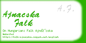 ajnacska falk business card
